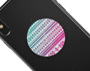 Pink to Green Gradient Hipster Pattern - Skin Kit for PopSockets and other Smartphone Extendable Grips & Stands