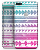 Pink to Green Gradient Hipster Pattern - Skin-kit for the iPhone 8 or 8 Plus