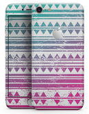 Pink to Green Gradient Hipster Pattern - Skin-kit for the iPhone 8 or 8 Plus