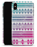 Pink to Green Gradient Hipster Pattern - iPhone X Clipit Case