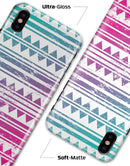 Pink to Green Gradient Hipster Pattern - iPhone X Clipit Case
