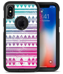 Pink to Green Gradient Hipster Pattern - iPhone X OtterBox Case & Skin Kits