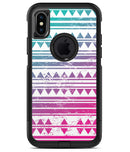 Pink to Green Gradient Hipster Pattern - iPhone X OtterBox Case & Skin Kits
