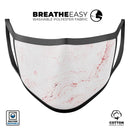 Pink v2 Textured Marble - Made in USA Mouth Cover Unisex Anti-Dust Cotton Blend Reusable & Washable Face Mask with Adjustable Sizing for Adult or Child