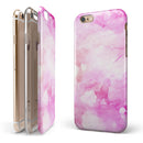 Pink v4 Absorbed Watercolor Texture iPhone 6/6s or 6/6s Plus 2-Piece Hybrid INK-Fuzed Case