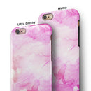 Pink v4 Absorbed Watercolor Texture iPhone 6/6s or 6/6s Plus 2-Piece Hybrid INK-Fuzed Case