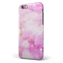 Pink v4 Absorbed Watercolor Texture iPhone 6/6s or 6/6s Plus 2-Piece Hybrid INK-Fuzed Case