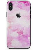 Pink v4 Absorbed Watercolor Texture - iPhone X Skin-Kit