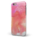 Pinkish 1102 Absorbed Watercolor Texture iPhone 6/6s or 6/6s Plus 2-Piece Hybrid INK-Fuzed Case