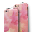 Pinkish 4122 Absorbed Watercolor Texture iPhone 6/6s or 6/6s Plus 2-Piece Hybrid INK-Fuzed Case