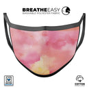 Pinkish 4122 Absorbed Watercolor Texture - Made in USA Mouth Cover Unisex Anti-Dust Cotton Blend Reusable & Washable Face Mask with Adjustable Sizing for Adult or Child