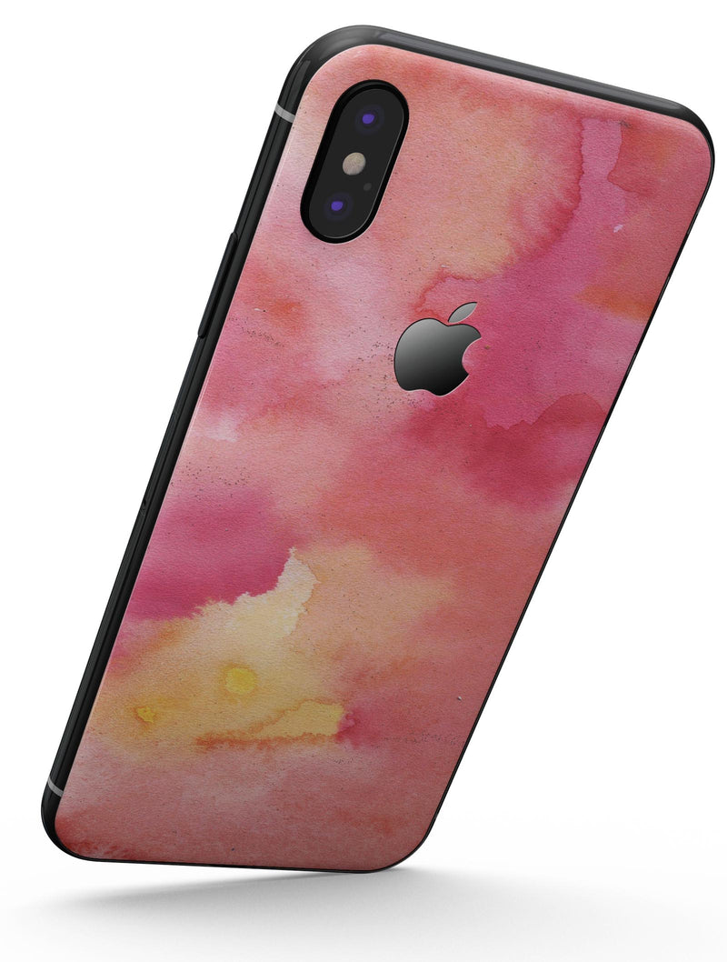 Pinkish 4122 Absorbed Watercolor Texture - iPhone X Skin-Kit