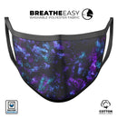 Pinkish Dark Abstract V1 - Made in USA Mouth Cover Unisex Anti-Dust Cotton Blend Reusable & Washable Face Mask with Adjustable Sizing for Adult or Child
