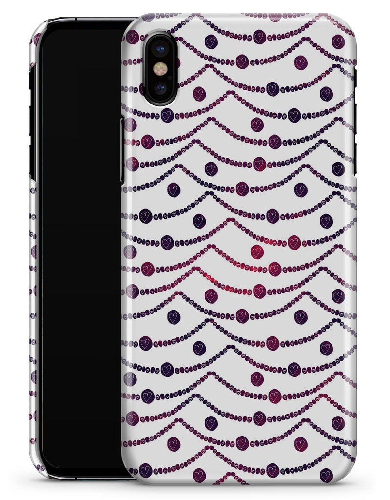 Polka Dot Powerlines with Mini Hearts  - iPhone X Clipit Case