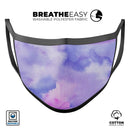Punk Pink Absorbed Watercolor Texture - Made in USA Mouth Cover Unisex Anti-Dust Cotton Blend Reusable & Washable Face Mask with Adjustable Sizing for Adult or Child
