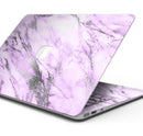 Purple Marble & Digital Silver Foil V10 - Skin Decal Wrap Kit Compatible with the Apple MacBook Pro, Pro with Touch Bar or Air (11", 12", 13", 15" & 16" - All Versions Available)