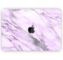 Purple Marble & Digital Silver Foil V10 - Skin Decal Wrap Kit Compatible with the Apple MacBook Pro, Pro with Touch Bar or Air (11", 12", 13", 15" & 16" - All Versions Available)