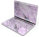 Purple Marble & Digital Silver Foil V10 - Skin Decal Wrap Kit Compatible with the Apple MacBook Pro, Pro with Touch Bar or Air (11", 12", 13", 15" & 16" - All Versions Available)