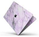 Purple Marble & Digital Silver Foil V10 - Skin Decal Wrap Kit Compatible with the Apple MacBook Pro, Pro with Touch Bar or Air (11", 12", 13", 15" & 16" - All Versions Available)