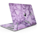 Purple Marble & Digital Silver Foil V1 - Skin Decal Wrap Kit Compatible with the Apple MacBook Pro, Pro with Touch Bar or Air (11", 12", 13", 15" & 16" - All Versions Available)