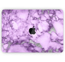 Purple Marble & Digital Silver Foil V1 - Skin Decal Wrap Kit Compatible with the Apple MacBook Pro, Pro with Touch Bar or Air (11", 12", 13", 15" & 16" - All Versions Available)