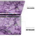 Purple Marble & Digital Silver Foil V1 - Skin Decal Wrap Kit Compatible with the Apple MacBook Pro, Pro with Touch Bar or Air (11", 12", 13", 15" & 16" - All Versions Available)