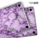 Purple Marble & Digital Silver Foil V1 - Skin Decal Wrap Kit Compatible with the Apple MacBook Pro, Pro with Touch Bar or Air (11", 12", 13", 15" & 16" - All Versions Available)