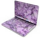 Purple Marble & Digital Silver Foil V1 - Skin Decal Wrap Kit Compatible with the Apple MacBook Pro, Pro with Touch Bar or Air (11", 12", 13", 15" & 16" - All Versions Available)