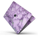 Purple Marble & Digital Silver Foil V1 - Skin Decal Wrap Kit Compatible with the Apple MacBook Pro, Pro with Touch Bar or Air (11", 12", 13", 15" & 16" - All Versions Available)