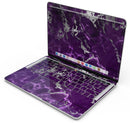 Purple Marble & Digital Silver Foil V2 - Skin Decal Wrap Kit Compatible with the Apple MacBook Pro, Pro with Touch Bar or Air (11", 12", 13", 15" & 16" - All Versions Available)