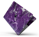 Purple Marble & Digital Silver Foil V2 - Skin Decal Wrap Kit Compatible with the Apple MacBook Pro, Pro with Touch Bar or Air (11", 12", 13", 15" & 16" - All Versions Available)
