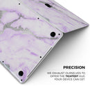 Purple Marble & Digital Silver Foil V3 - Skin Decal Wrap Kit Compatible with the Apple MacBook Pro, Pro with Touch Bar or Air (11", 12", 13", 15" & 16" - All Versions Available)