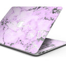 Purple Marble & Digital Silver Foil V4 - Skin Decal Wrap Kit Compatible with the Apple MacBook Pro, Pro with Touch Bar or Air (11", 12", 13", 15" & 16" - All Versions Available)