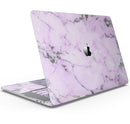 Purple Marble & Digital Silver Foil V4 - Skin Decal Wrap Kit Compatible with the Apple MacBook Pro, Pro with Touch Bar or Air (11", 12", 13", 15" & 16" - All Versions Available)