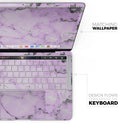 Purple Marble & Digital Silver Foil V4 - Skin Decal Wrap Kit Compatible with the Apple MacBook Pro, Pro with Touch Bar or Air (11", 12", 13", 15" & 16" - All Versions Available)