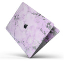 Purple Marble & Digital Silver Foil V4 - Skin Decal Wrap Kit Compatible with the Apple MacBook Pro, Pro with Touch Bar or Air (11", 12", 13", 15" & 16" - All Versions Available)