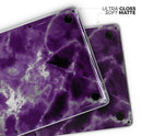 Purple Marble & Digital Silver Foil V5 - Skin Decal Wrap Kit Compatible with the Apple MacBook Pro, Pro with Touch Bar or Air (11", 12", 13", 15" & 16" - All Versions Available)