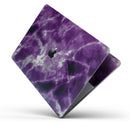 Purple Marble & Digital Silver Foil V5 - Skin Decal Wrap Kit Compatible with the Apple MacBook Pro, Pro with Touch Bar or Air (11", 12", 13", 15" & 16" - All Versions Available)