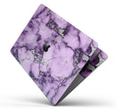 Purple Marble & Digital Silver Foil V6 - Skin Decal Wrap Kit Compatible with the Apple MacBook Pro, Pro with Touch Bar or Air (11", 12", 13", 15" & 16" - All Versions Available)