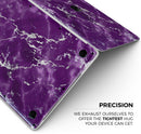 Purple Marble & Digital Silver Foil V7 - Skin Decal Wrap Kit Compatible with the Apple MacBook Pro, Pro with Touch Bar or Air (11", 12", 13", 15" & 16" - All Versions Available)