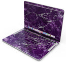 Purple Marble & Digital Silver Foil V7 - Skin Decal Wrap Kit Compatible with the Apple MacBook Pro, Pro with Touch Bar or Air (11", 12", 13", 15" & 16" - All Versions Available)