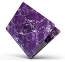 Purple Marble & Digital Silver Foil V7 - Skin Decal Wrap Kit Compatible with the Apple MacBook Pro, Pro with Touch Bar or Air (11", 12", 13", 15" & 16" - All Versions Available)