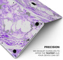 Purple Marble & Digital Silver Foil V9 - Skin Decal Wrap Kit Compatible with the Apple MacBook Pro, Pro with Touch Bar or Air (11", 12", 13", 15" & 16" - All Versions Available)