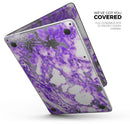 Purple Marble & Digital Silver Foil V9 - Skin Decal Wrap Kit Compatible with the Apple MacBook Pro, Pro with Touch Bar or Air (11", 12", 13", 15" & 16" - All Versions Available)