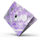Purple Marble & Digital Silver Foil V9 - Skin Decal Wrap Kit Compatible with the Apple MacBook Pro, Pro with Touch Bar or Air (11", 12", 13", 15" & 16" - All Versions Available)
