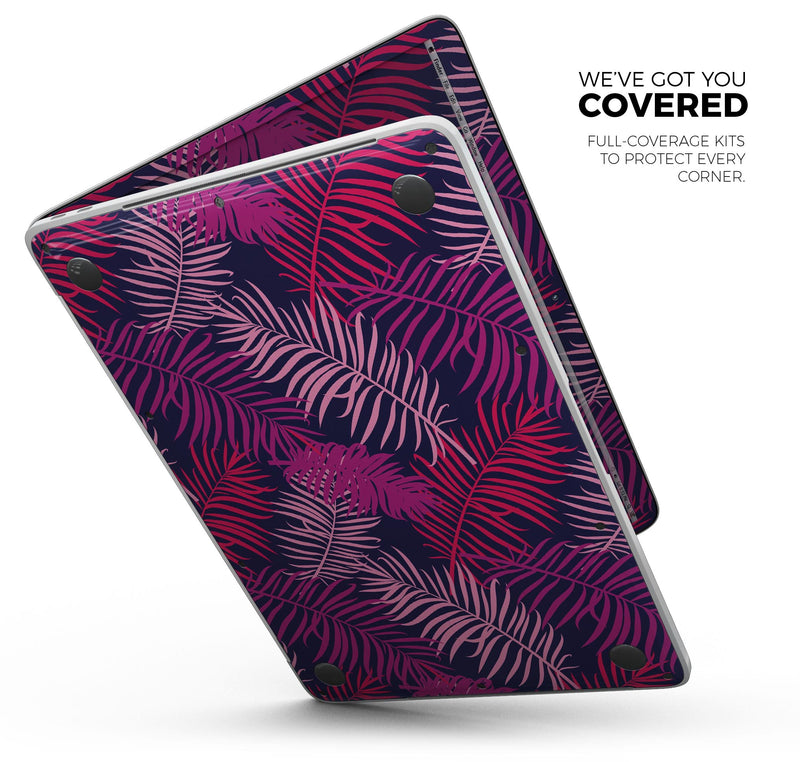 Purple Tropical - Skin Decal Wrap Kit Compatible with the Apple MacBook Pro, Pro with Touch Bar or Air (11", 12", 13", 15" & 16" - All Versions Available)