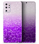 Purple & Silver Glimmer Fade - Premium Vinyl Skin Decal for Samsung Galaxy S25 Ultra, S24, S23, S22 & All Galaxy S Models