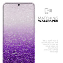 Purple & Silver Glimmer Fade - Premium Vinyl Skin Decal for Samsung Galaxy S25 Ultra, S24, S23, S22 & All Galaxy S Models