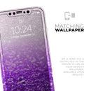 Purple & Silver Glimmer Fade - Protective Skin Wrap & Decal – Compatible with iPhone SE to iPhone 17 Pro Max (All Models)
