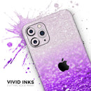 Purple & Silver Glimmer Fade - Protective Skin Wrap & Decal – Compatible with iPhone SE to iPhone 17 Pro Max (All Models)